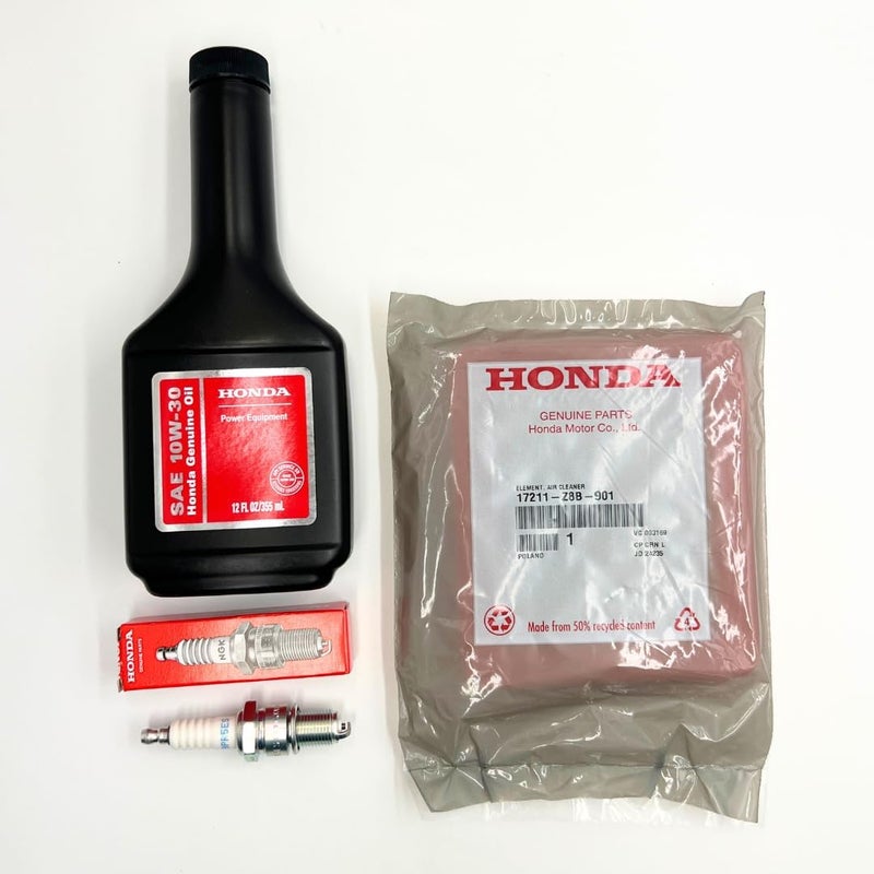 KINDZA GENUINE TUNE UP KIT FOR HONDA GCV160 GCV170 GCV190LA GCV200 GC190 GC160 GC190 LAWN MOWER HRR216 HRS216 HRX217 HRX217K2 EB2800I EG2800I MOTOR OIL GENUINE AIR FILTER 17211-Z8B-901 SPARK PLUG 98079-55846 - Image 3